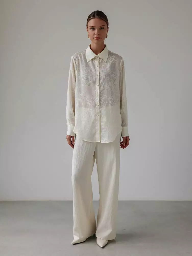 Брюки (L (46RU), молочный). Изображение № 1