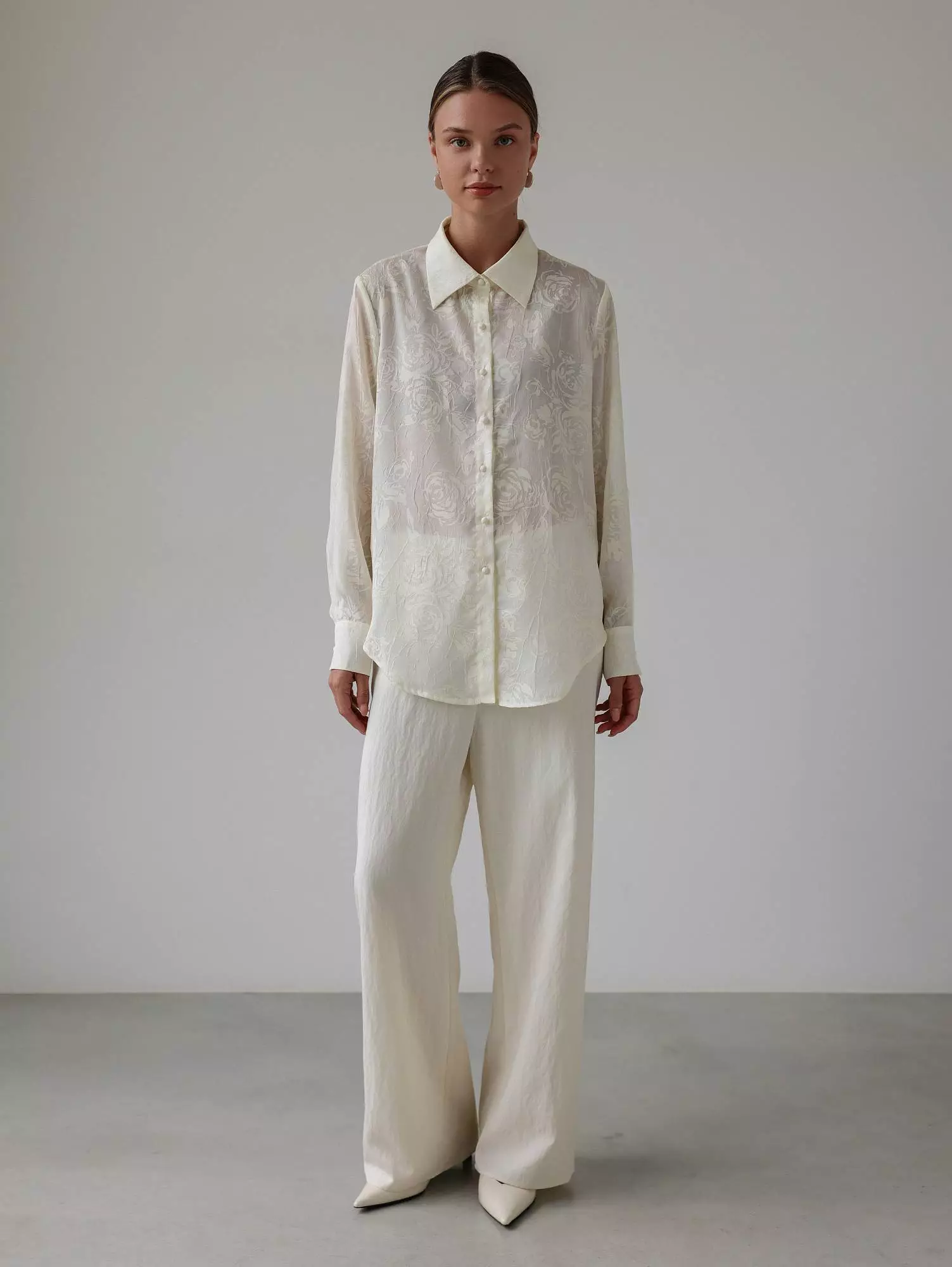 Брюки (L (46RU), молочный). Избражение № 1