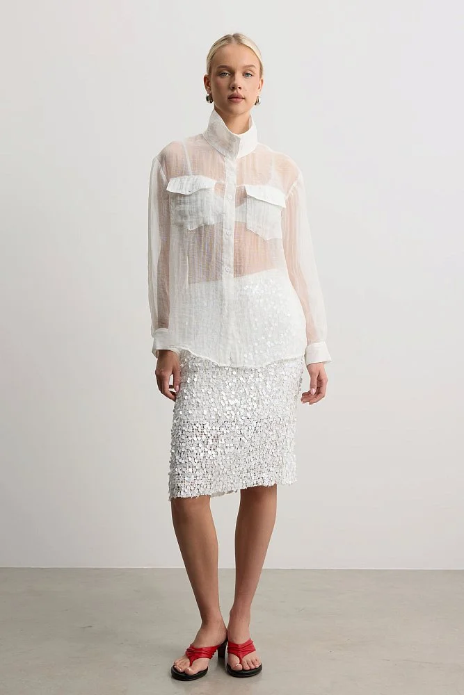 Рубашка (M (44RU) белый). Изображение № 1