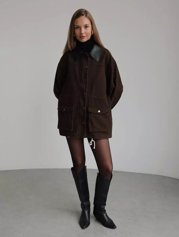 Куртка (S (42), тёмно-коричневый). Изображение № 1