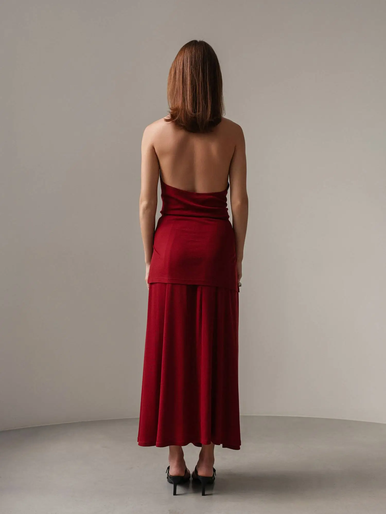 Топ (M (44RU), бордовый). Избражение № 7