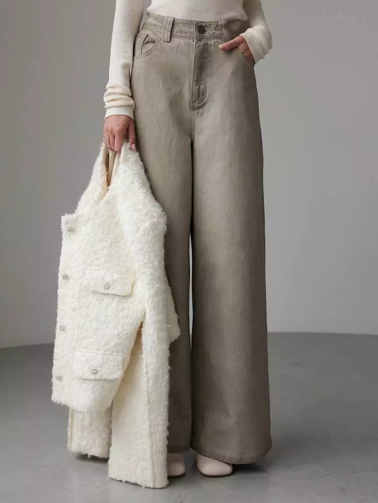 Джинсы (M (44), серо-бежевый). Изображение № 2