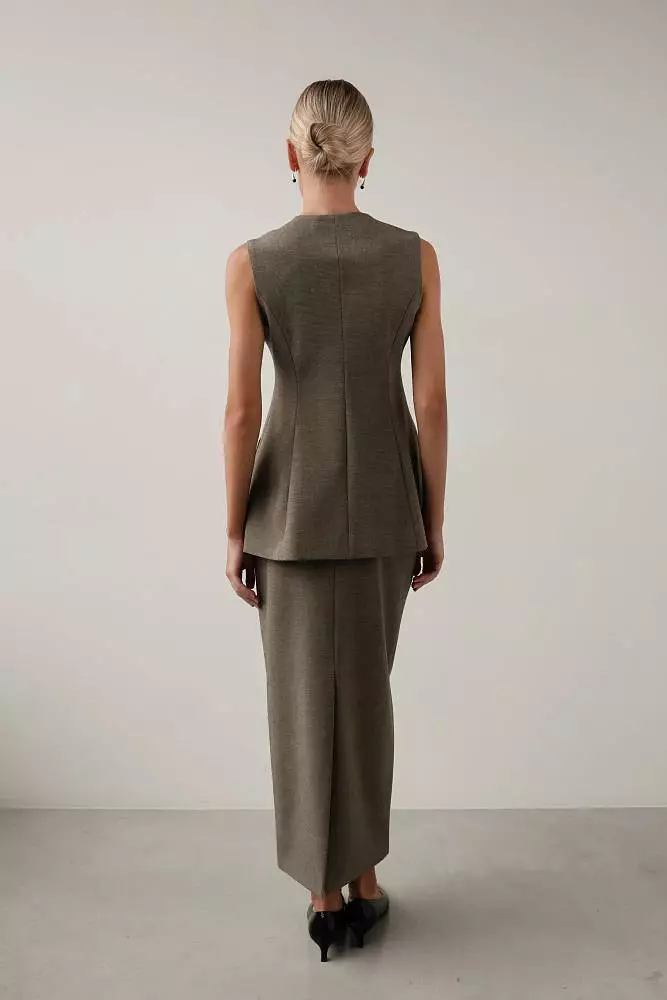 Жилет (M (44RU), светло-коричневый). Изображение № 4