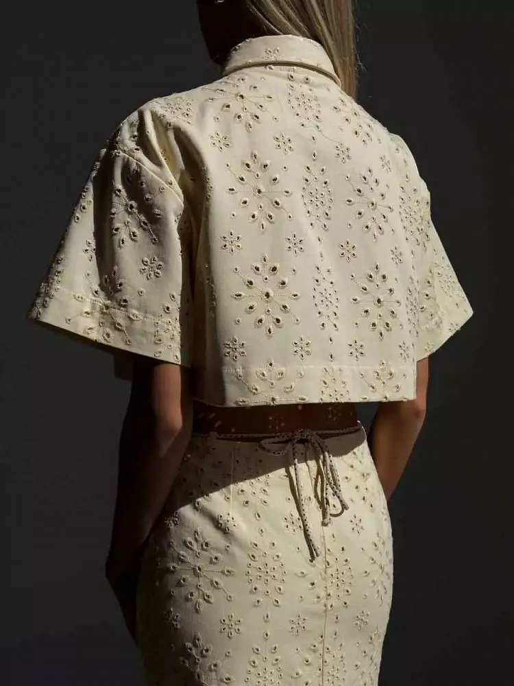 рубашка (M (44), светло-бежевый). Изображение № 4