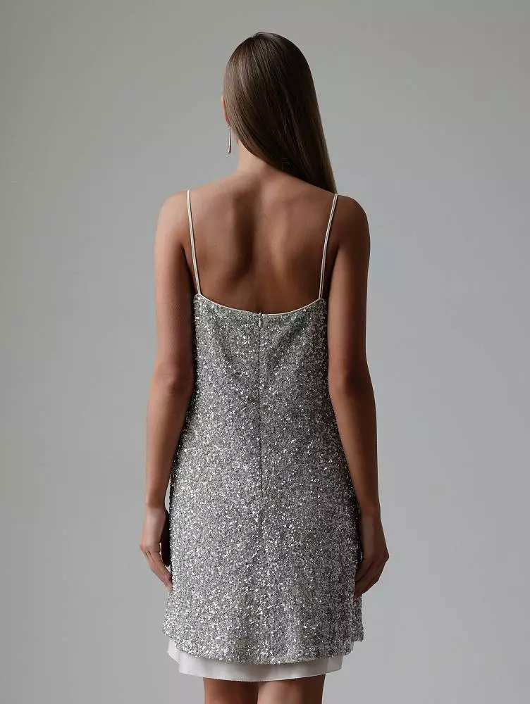 Платье (L (46RU), серебристый). Изображение № 4