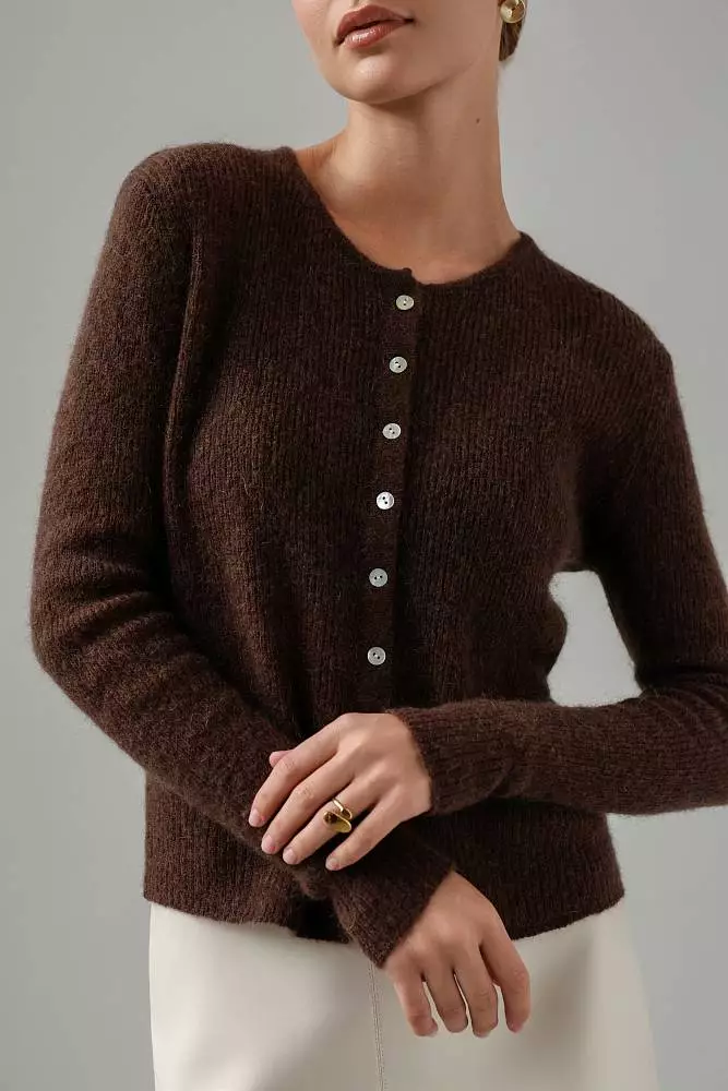 Кардиган (onesize (42-46RU), коричневый). Изображение № 1