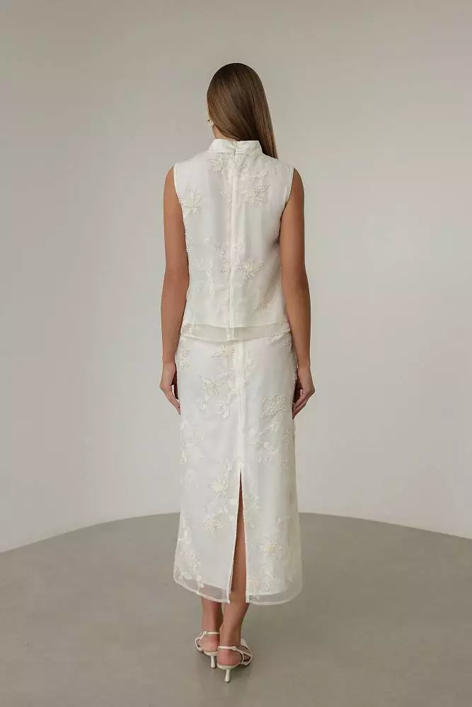 Костюм: топ и юбка (M (44RU), молочный). Изображение № 6