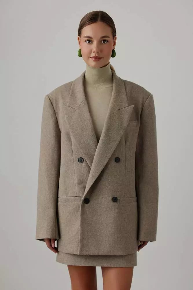Пиджак (M (44RU), бежевый). Изображение № 1