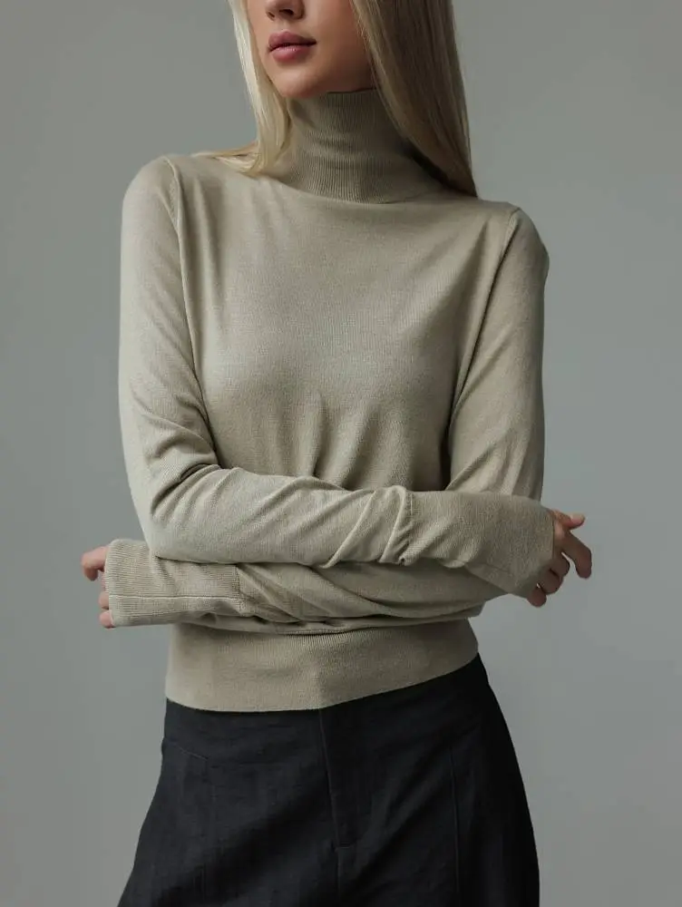 джемпер (onesize (42-46RU), серо-бежевый). Изображение № 3