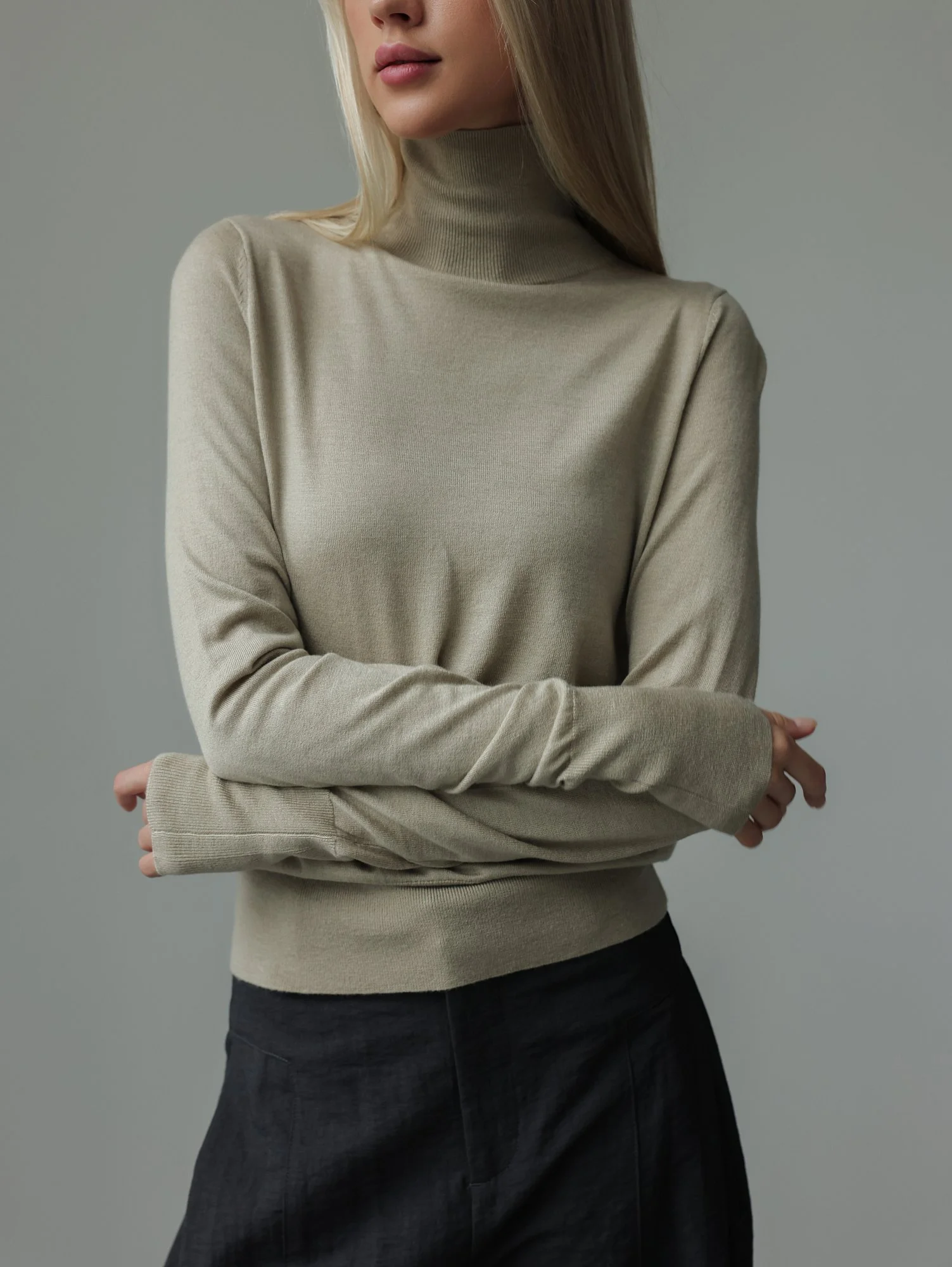 джемпер (onesize (42-46RU), серо-бежевый). Избражение № 3