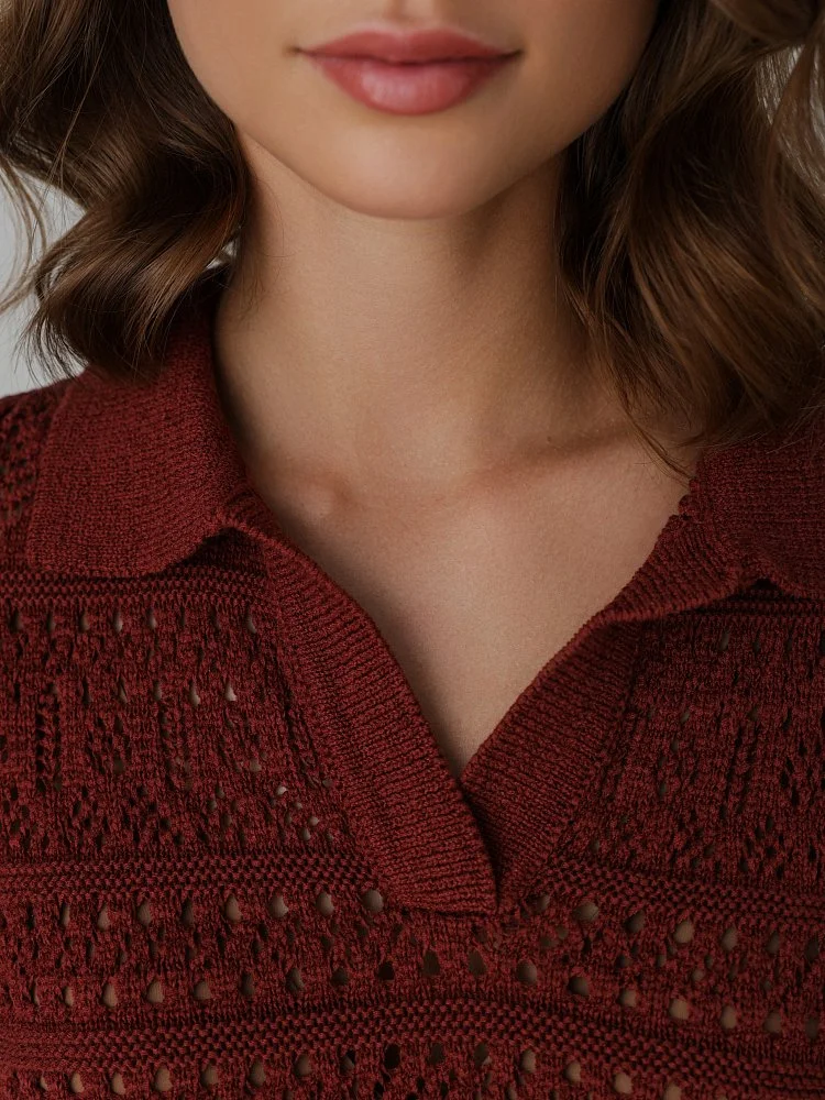 Джемпер (S (42RU), красно-коричневый). Изображение № 3