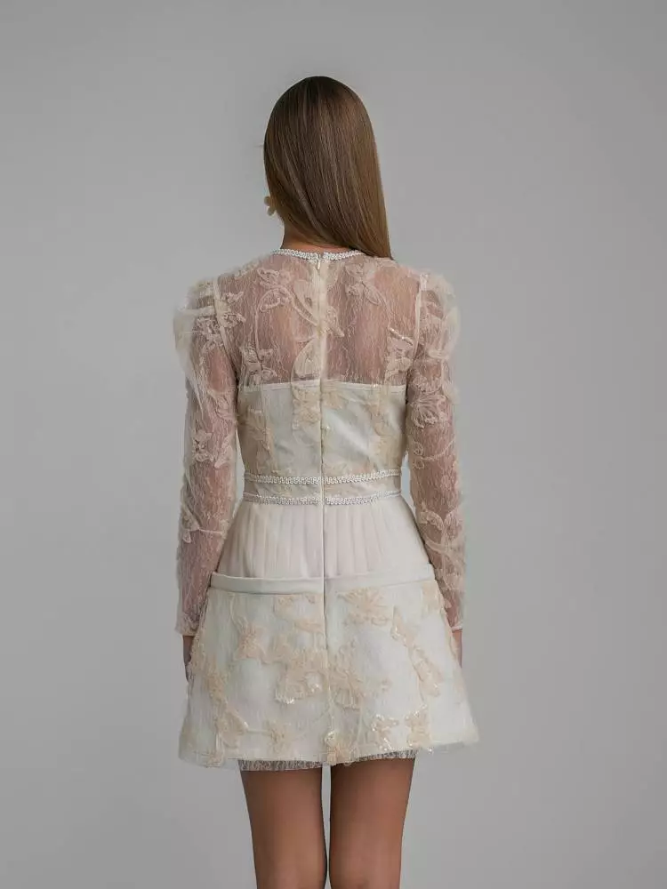 Платье (S (40RU), светло-бежевый). Изображение № 8