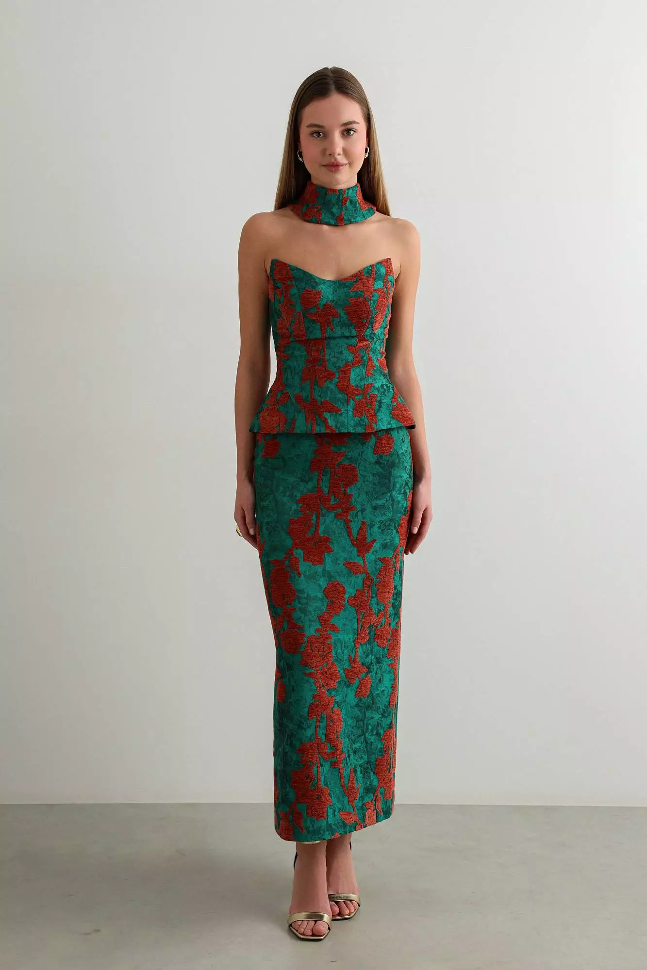 Костюм: корсет и юбка (L (46RU), изумрудный). Избражение № 1