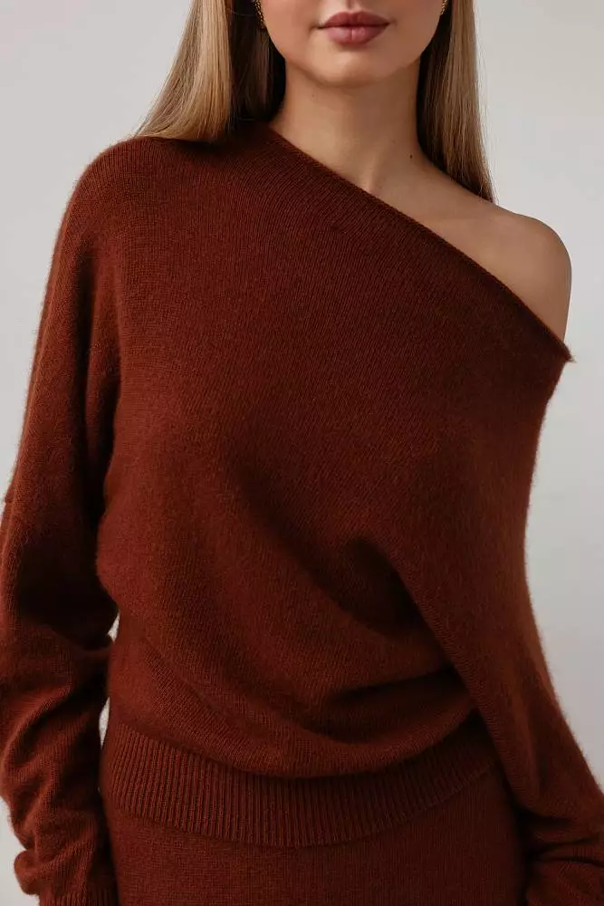 Свитер (onesize (42-46RU), коричневый). Изображение № 3