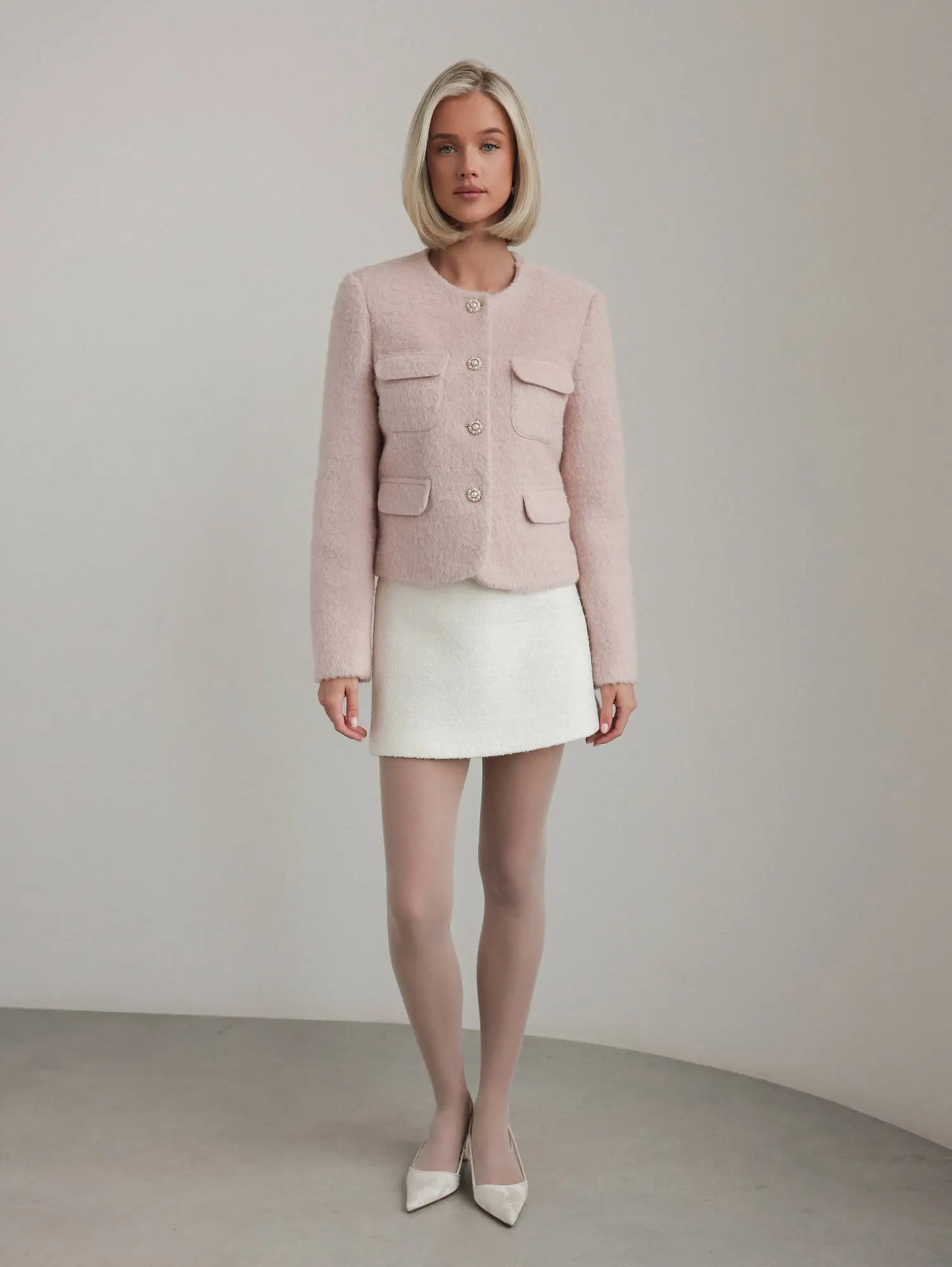 Жакет (M (44RU), пудровый). Избражение № 2