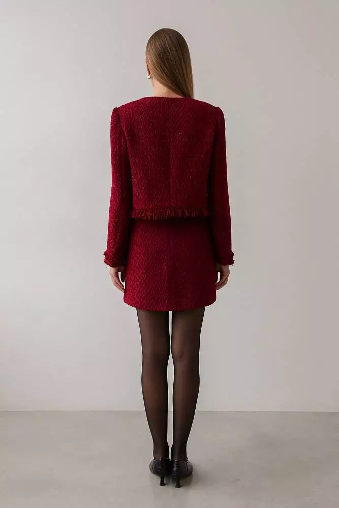 Костюм: жакет и юбка (M (44RU), бордовый). Изображение № 6