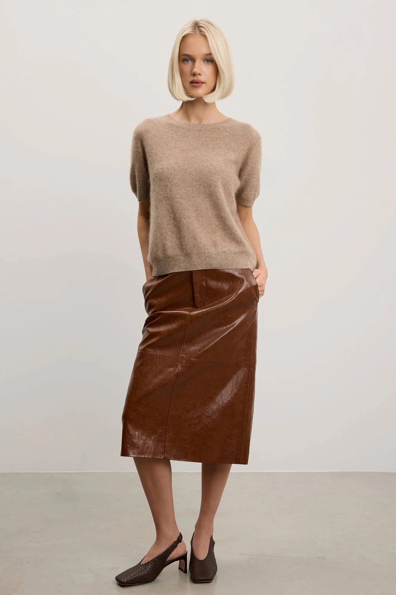 Джемпер (onesize (42-46RU), кофейный). Изображение № 2