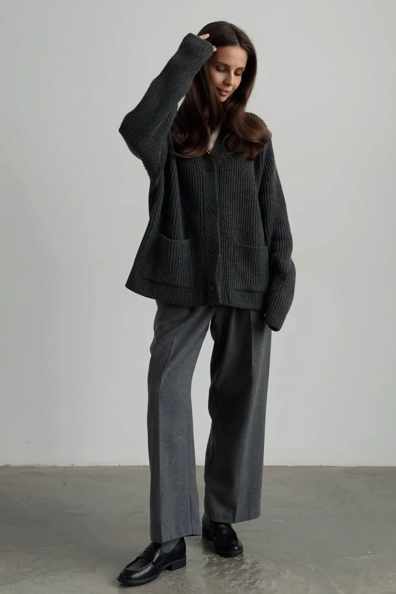 Кардиган (onesize (42-46RU), серый). Изображение № 1