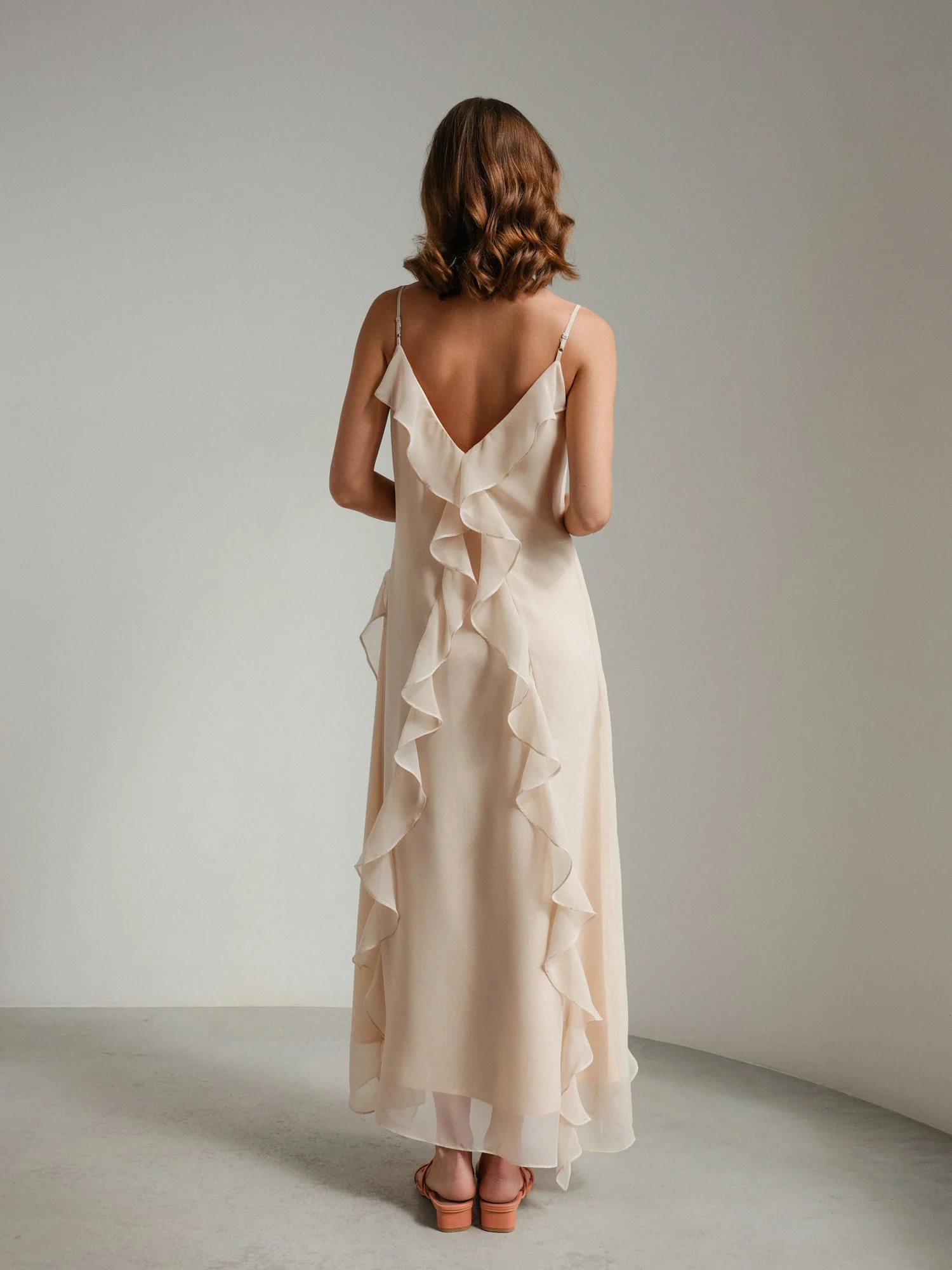 Платье (S (42RU), нежно-персиковый). Избражение № 5