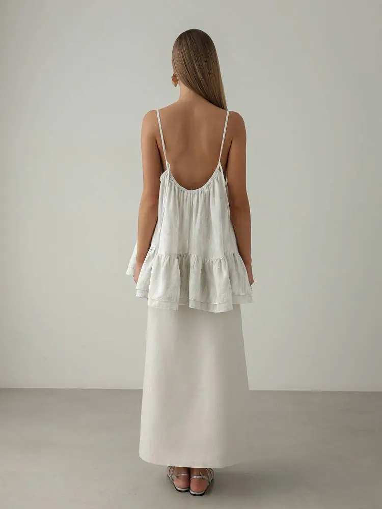 Топ (onesize (42-46RU), светло-серый). Изображение № 5