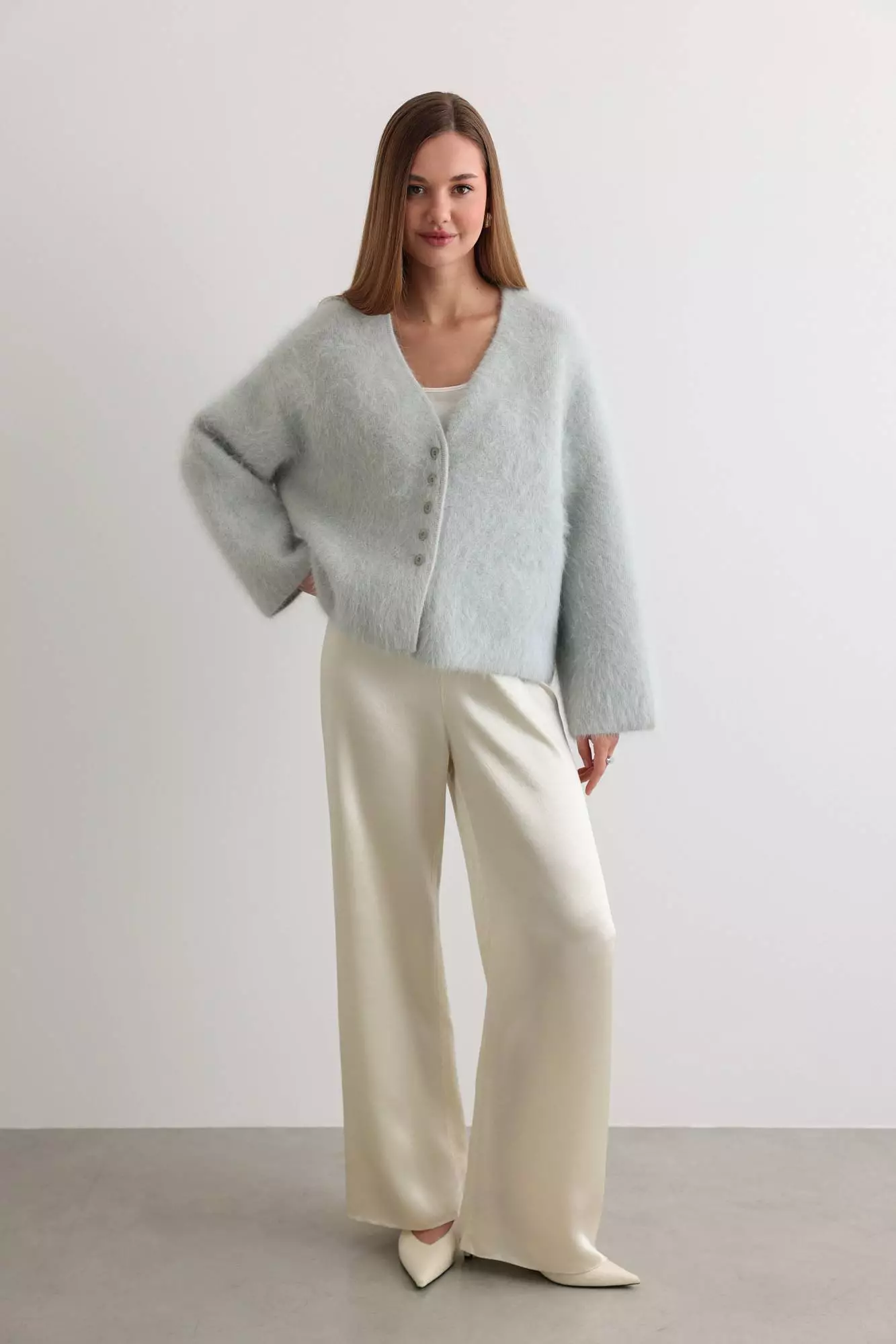 Кардиган (onesize (42-46RU), серо-голубой). Избражение № 4