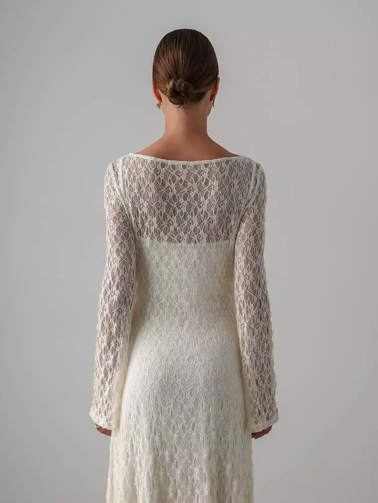 Платье (L (46RU), молочный). Изображение № 6