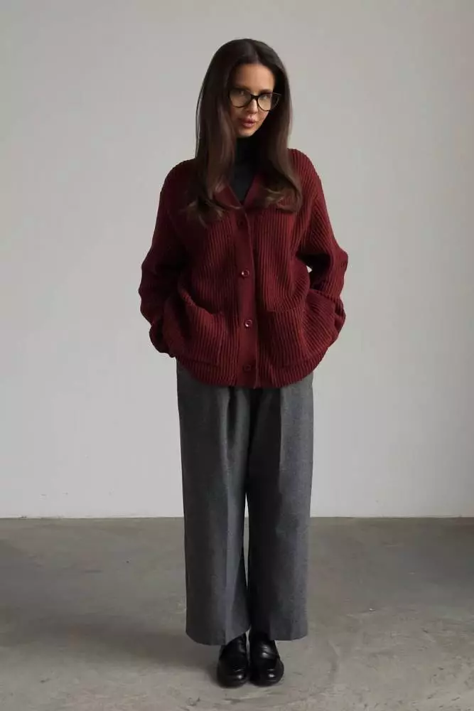 Кардиган (onesize бордовый). Изображение № 2