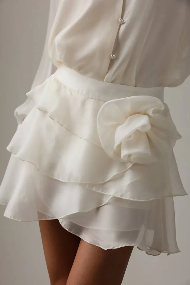 Костюм: блуза и юбка (M (44RU), сливочный). Изображение № 4