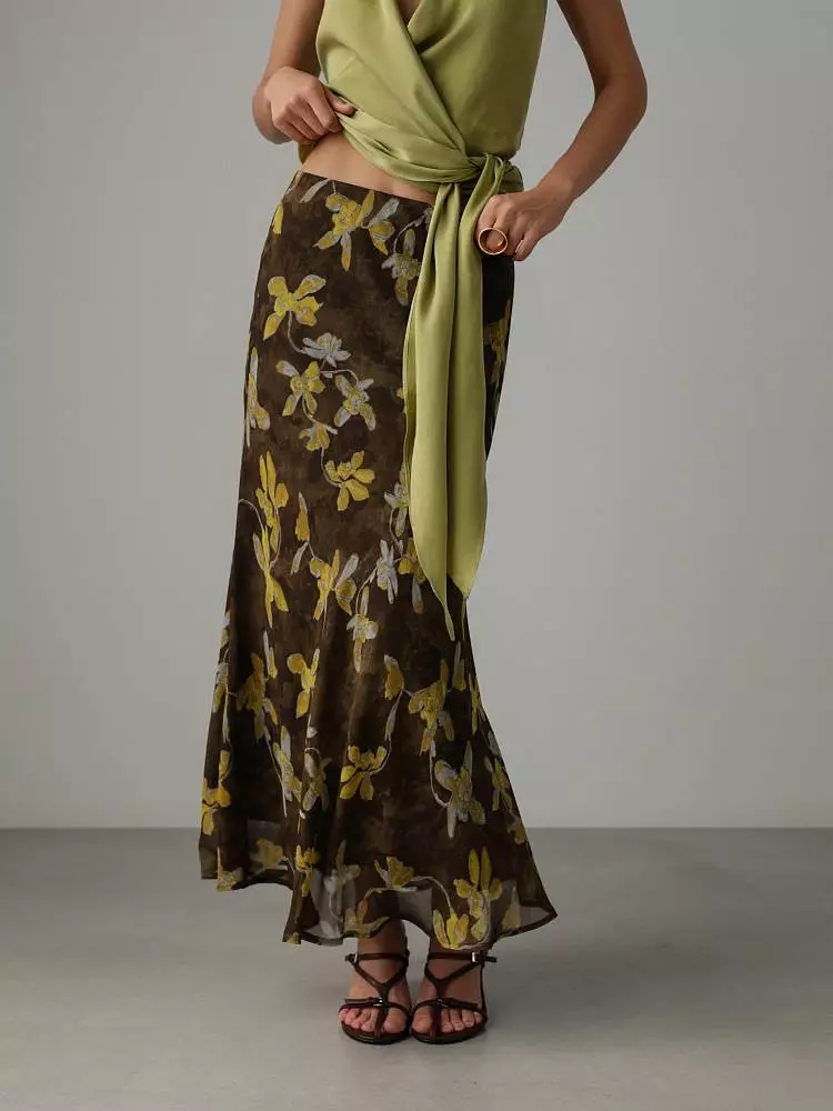 Юбка (S (42RU), коричневый). Изображение № 2