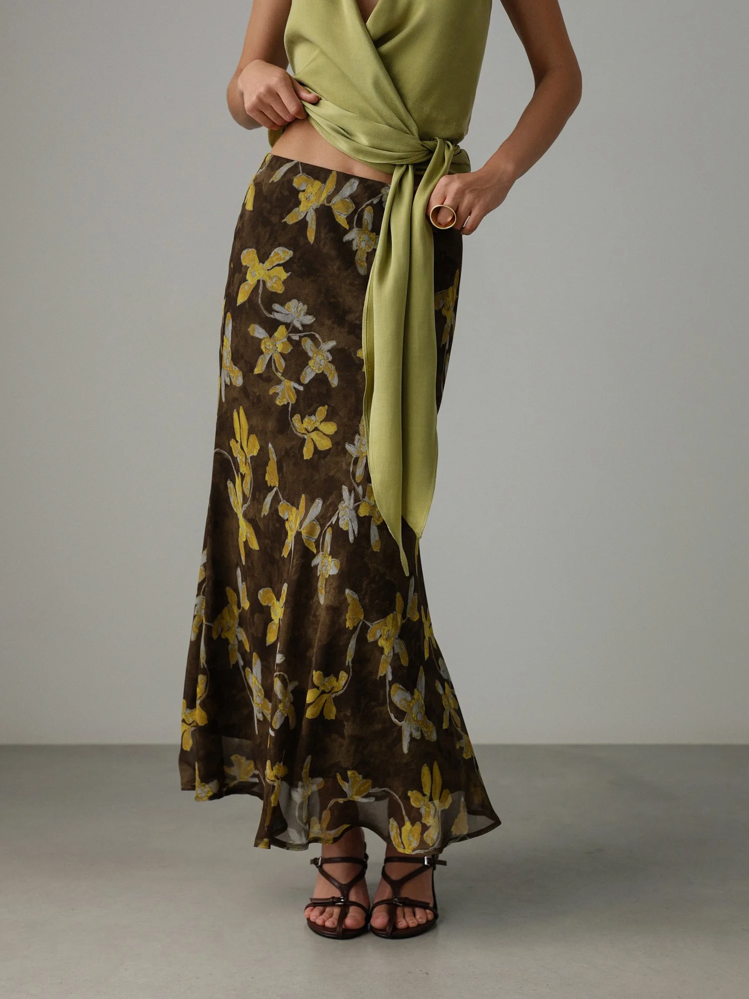 Юбка (S (42RU), коричневый). Избражение № 2