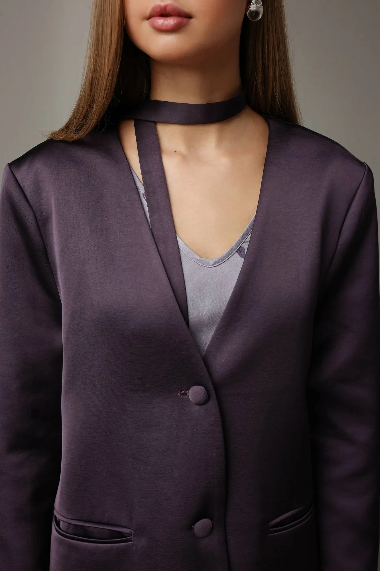 Пиджак (onesize (42-46RU) сливовый). Избражение № 3