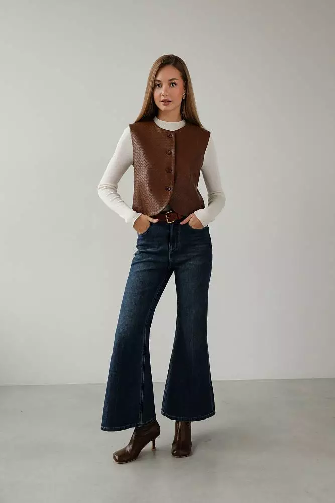 Жилет (S (42RU), коричневый). Изображение № 1