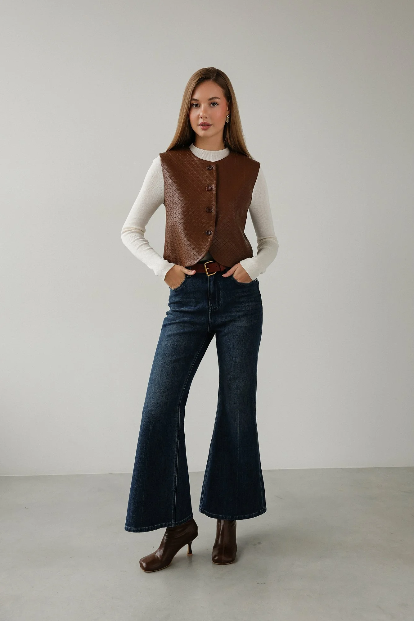 Жилет (S (42RU), коричневый). Избражение № 1