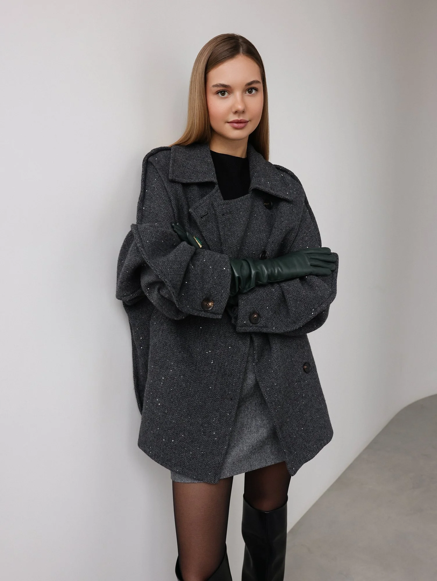 Пальто (M (44RU), графитовый). Избражение № 2