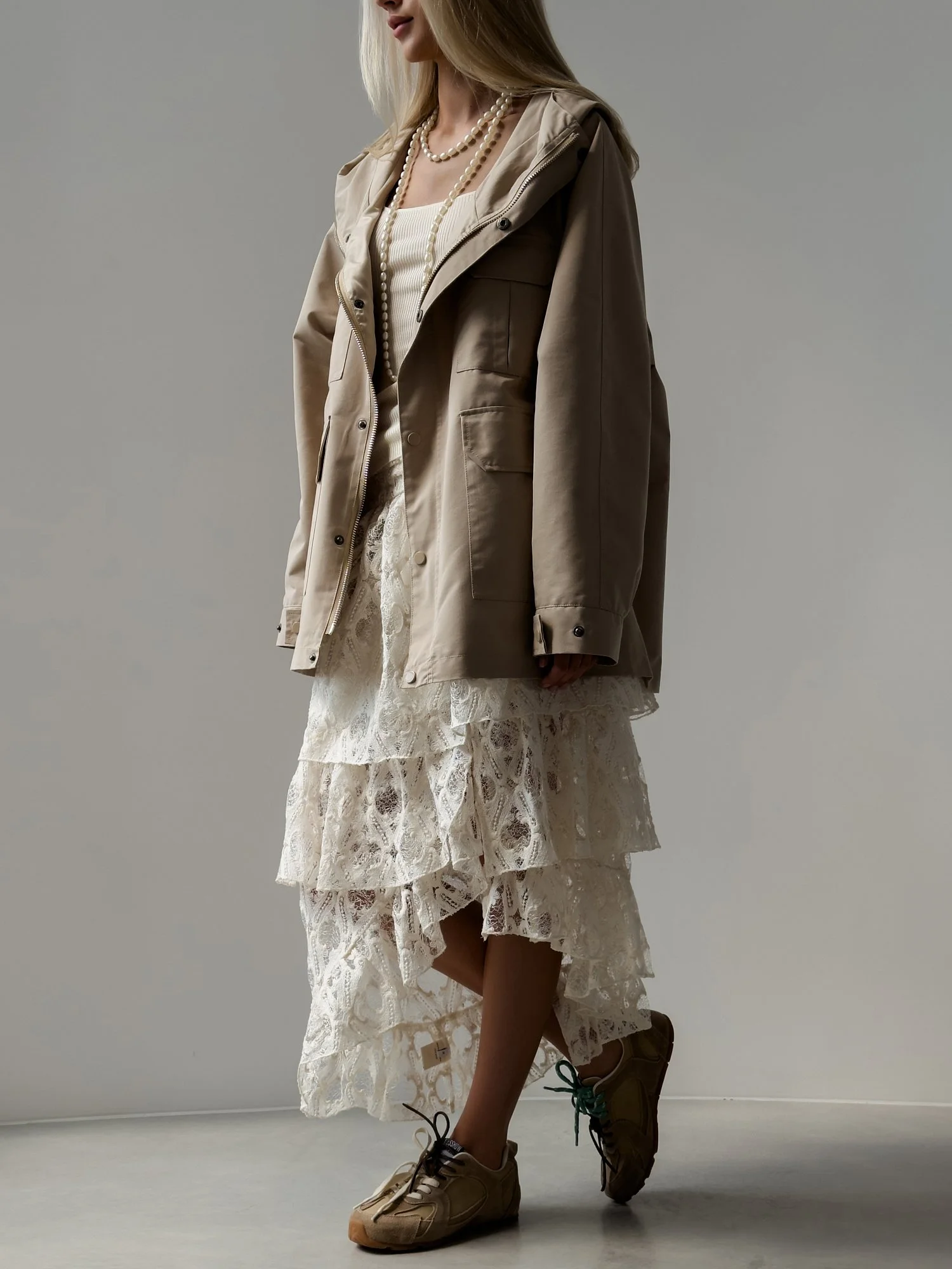 ветровка (oversize, бежевый). Избражение № 1