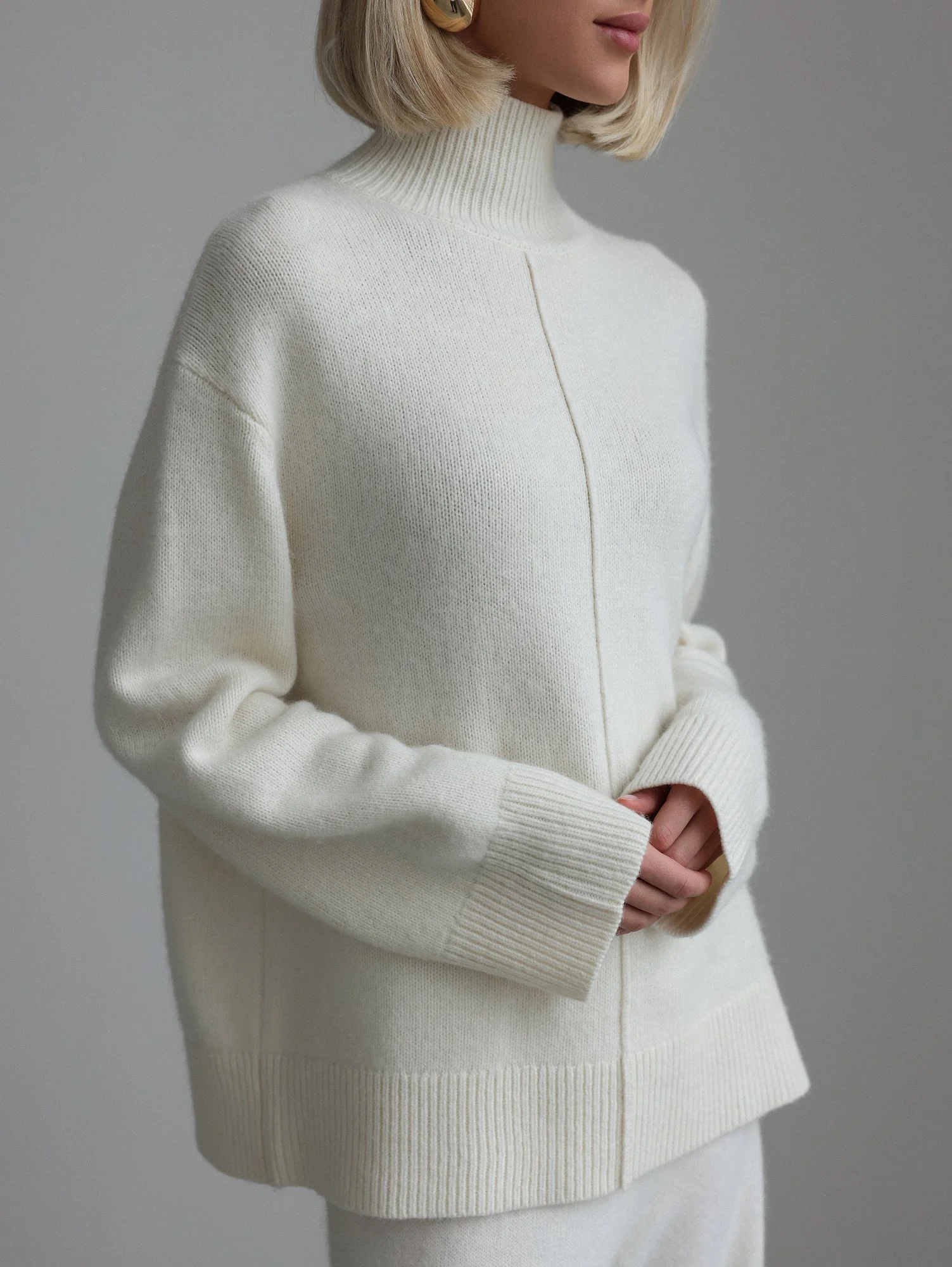 Свитер (onesize (42-46RU), молочный). Избражение № 3