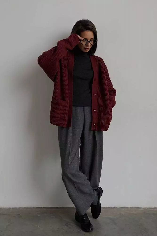 Кардиган (onesize бордовый). Изображение № 4