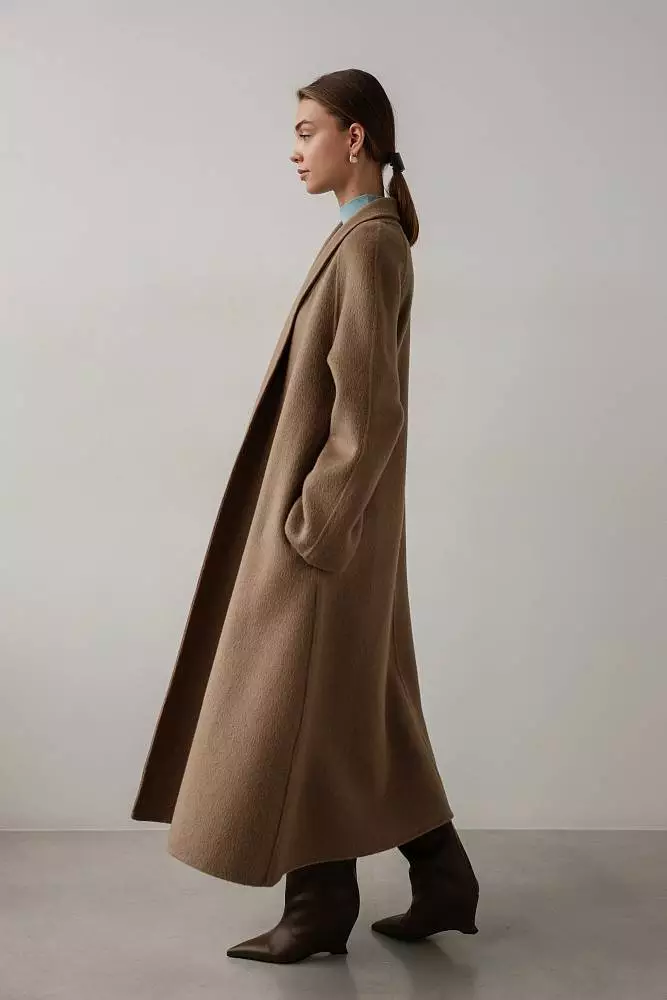 Пальто (onesize (42-46RU) бледно-коричневый). Изображение № 5