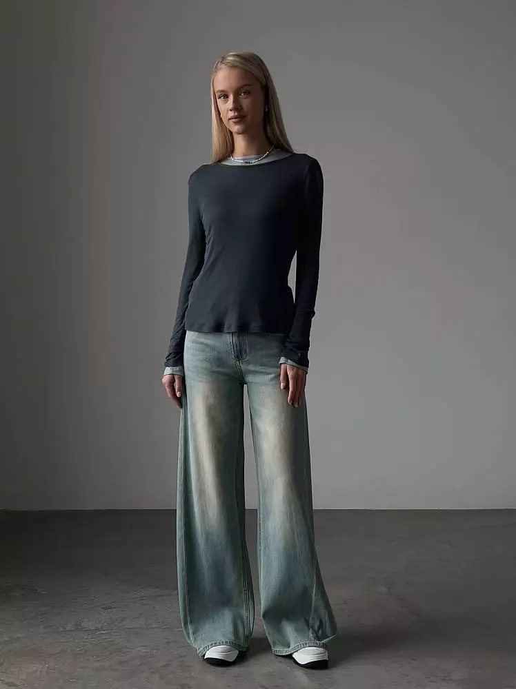 лонгслив (серо-синий). Изображение № 2