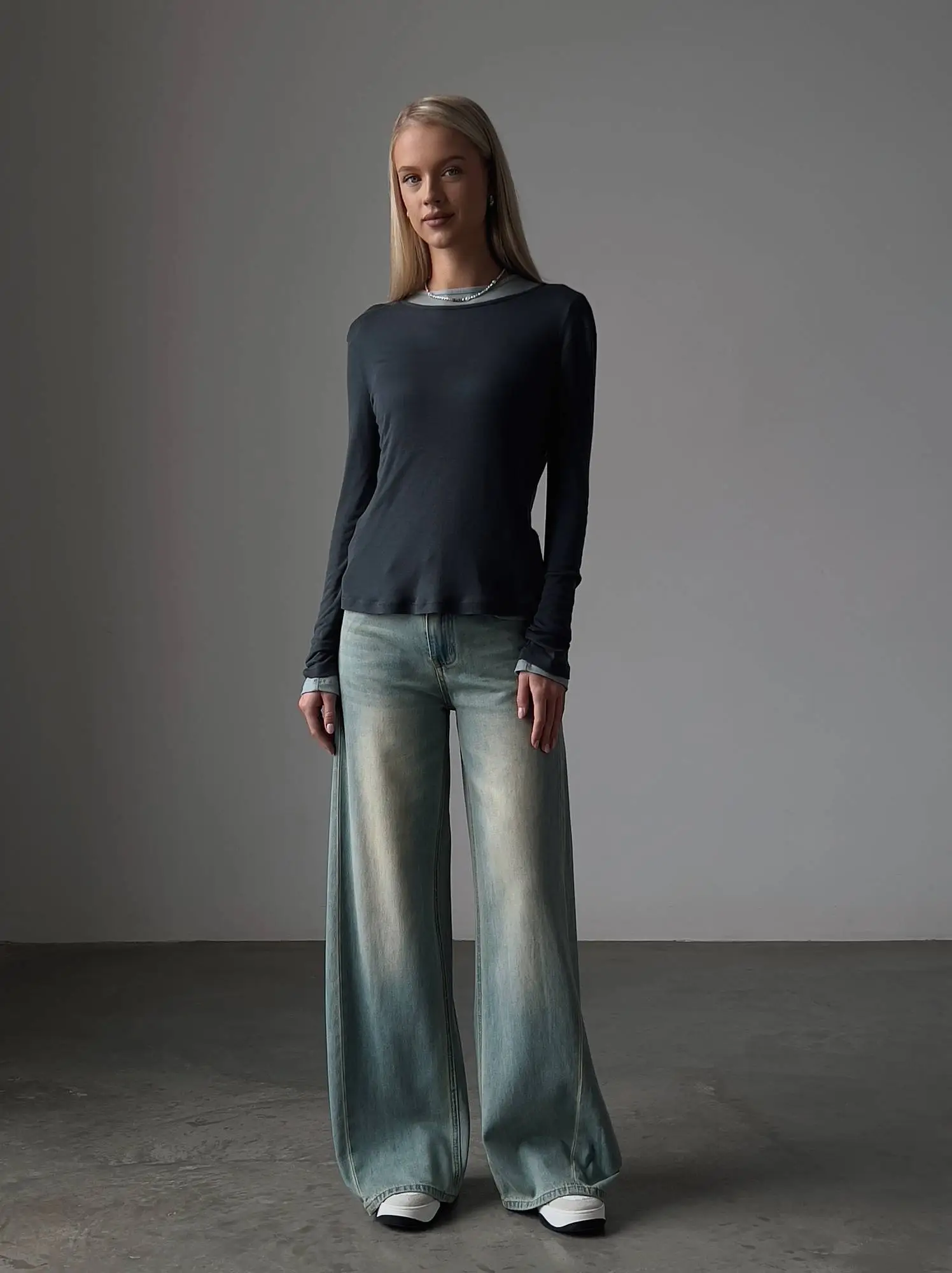 лонгслив (серо-синий). Избражение № 2