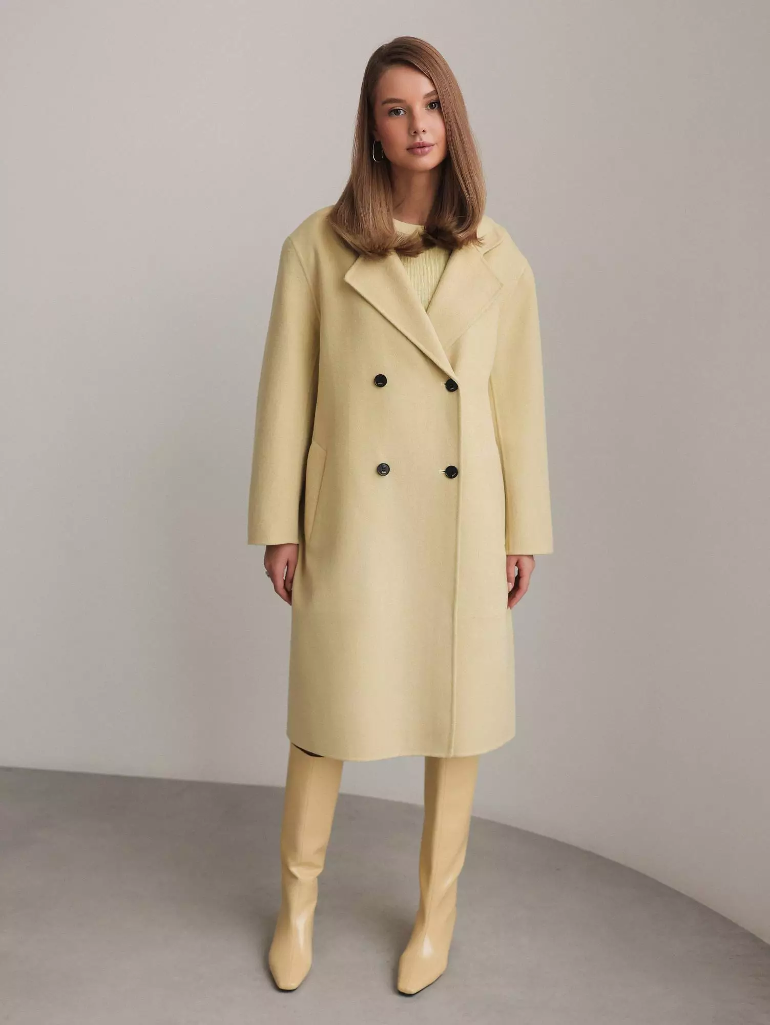 Пальто (onesize (42-46RU), желтая пастель). Избражение № 1