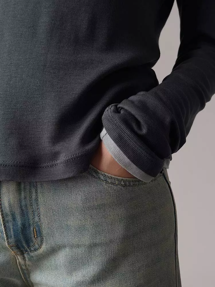 лонгслив (серо-синий). Изображение № 3