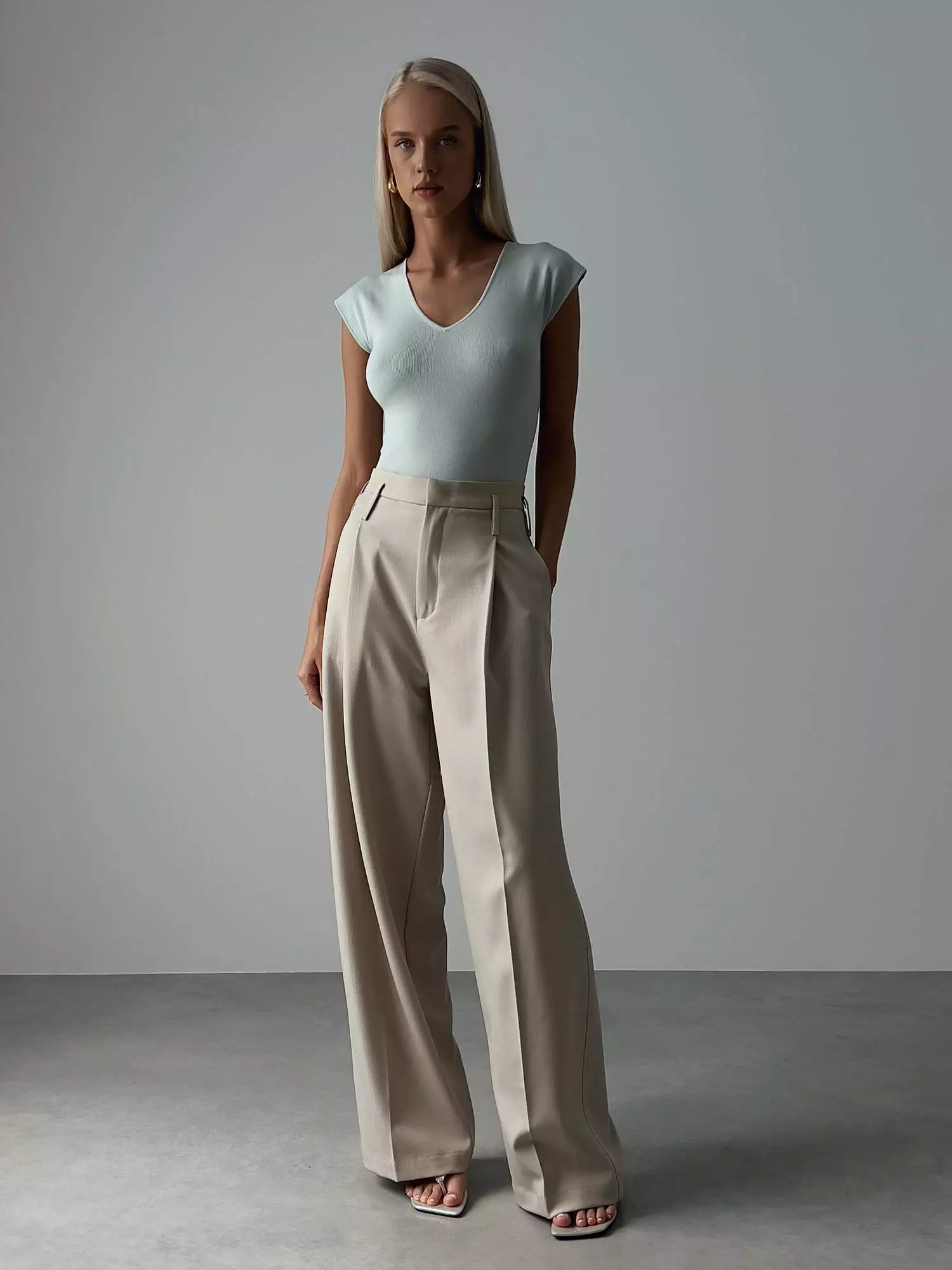 брюки (L, светло-бежевый). Избражение № 1