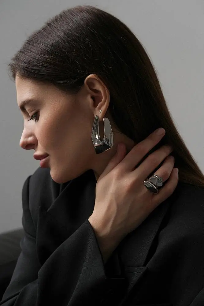 Серьги (серебристый-). Изображение № 2