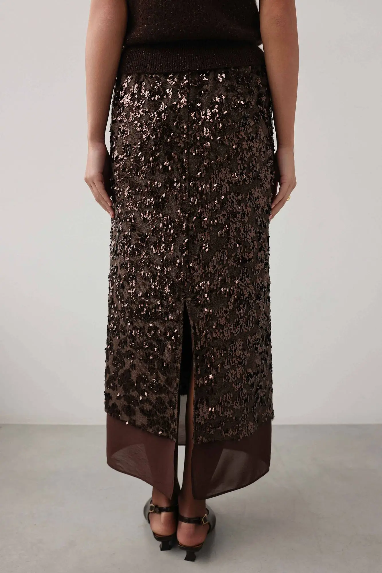 Юбка  (S (42RU), коричневый). Избражение № 6