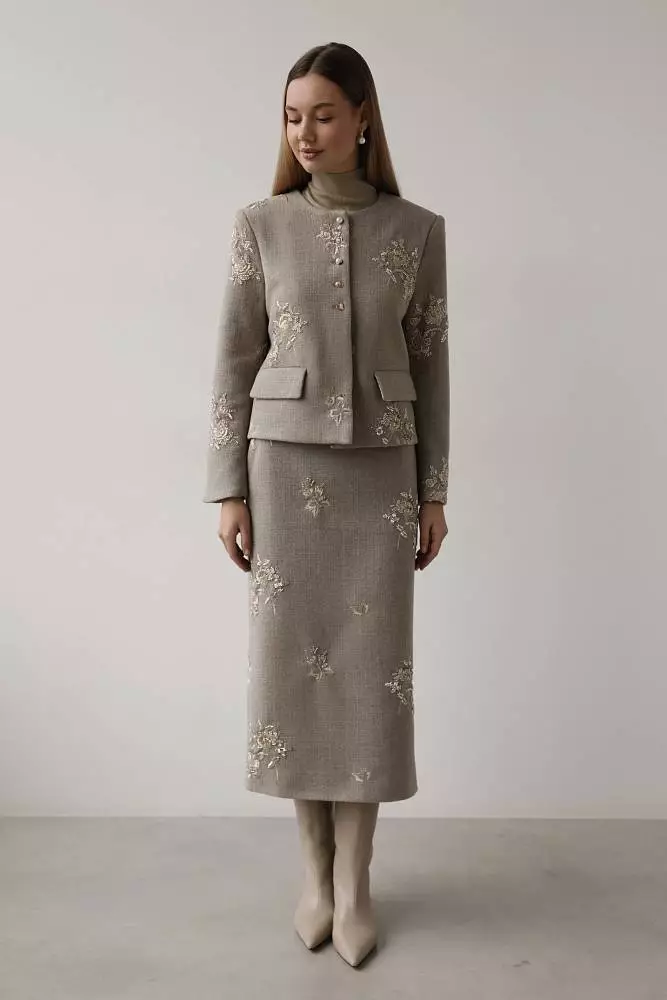 Юбка (S (42RU), бежевый). Изображение № 5