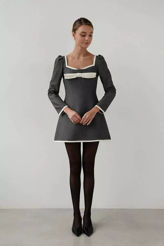 Платье (S (42RU), серый). Изображение № 2