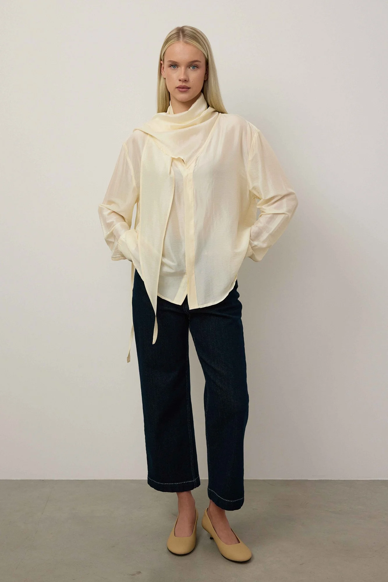 Блуза (M (44RU), сливочный). Избражение № 4