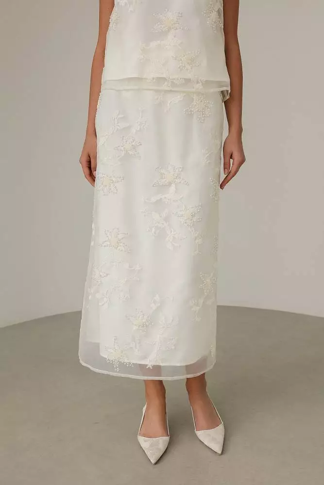 Костюм: топ и юбка (M (44RU), молочный). Изображение № 4