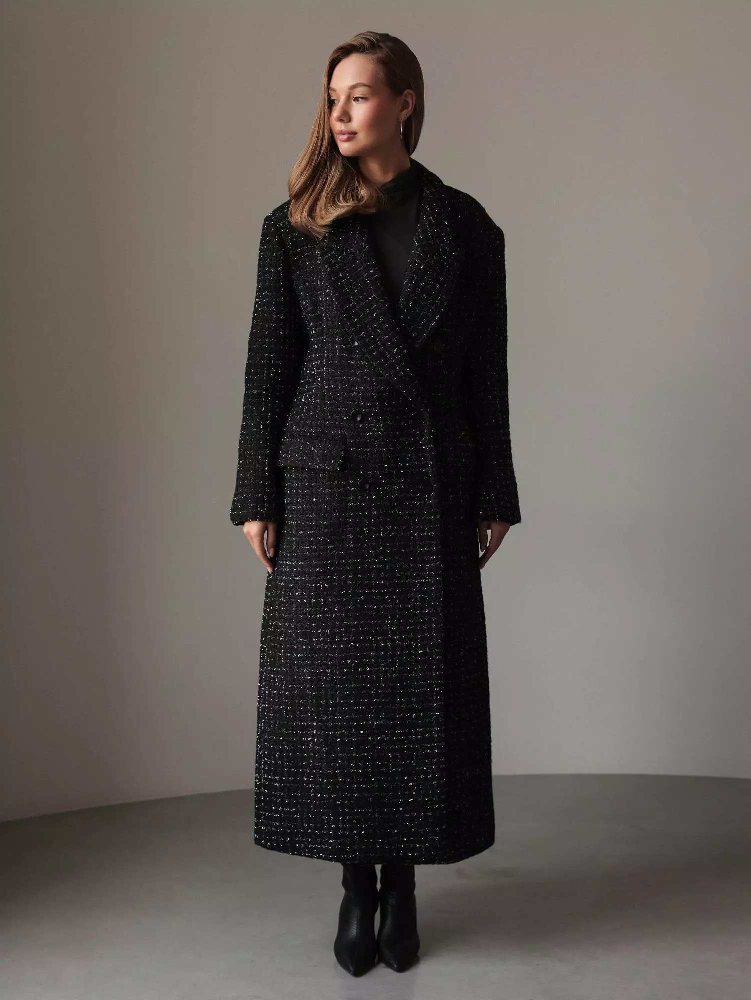 Пальто (onesize (42-46RU), чёрный). Избражение № 1